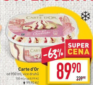 Zmrzlina ve vaničce Carte D'
