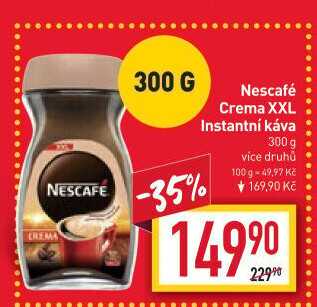 Instantní kávy Nescafé Crema