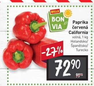Paprika červená Billa Bonvia