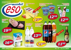 akční leták ESO MARKET 31.5.2023-11.6.2023