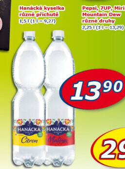 Ochucená voda Hanáckákyselka