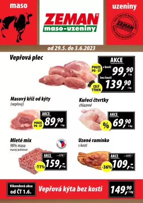 akční leták ZEMAN maso - uzeniny 29.5.2023-3.6.2023