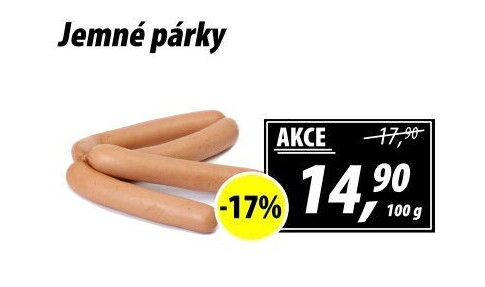 Párky jemné