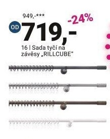 SADA TYČÍ NA ZÁVĚSY, RILLCUBE