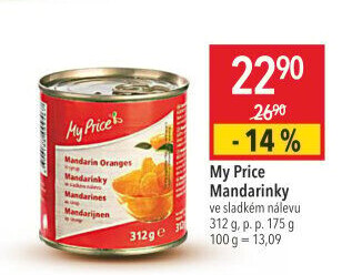 Kompot mandarinky My Price