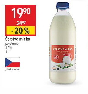 Mléko čerstvé Korrekt - 1,5% polotučné