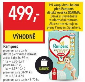 Pleny dětské Pampers Pants Premium Care