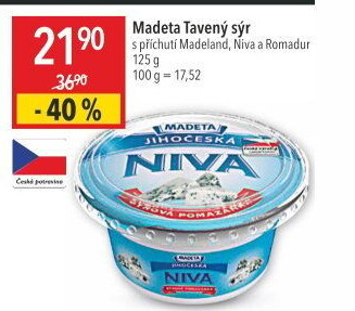 Sýrová pomazánka Niva Jihočeská Madeta