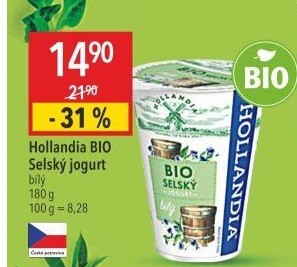 Bílý jogurt selský bio Hollandia