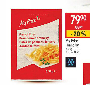 Hranolky mražené My Price