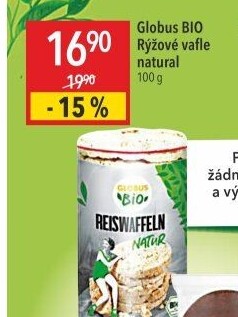 Rýžové vafle Bio Globus