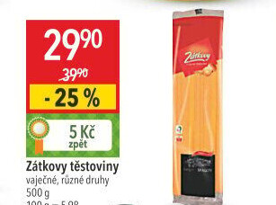 Těstoviny vaječné Zátkovy