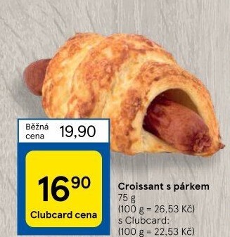 Croissant s párkem