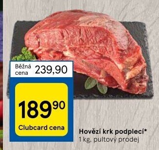 Hovězí přední bez kosti - krk podplečí