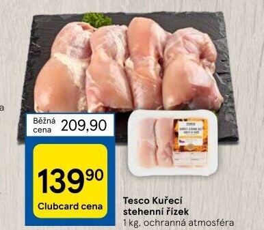 Kuřecí stehenní řízky Tesco