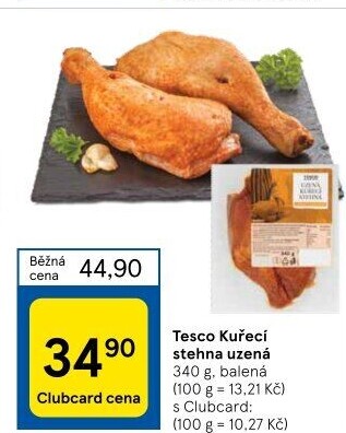 Kuřecí stehna uzená Tesco