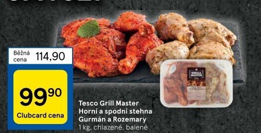 Marinovaná kuřecí stehna Gurmán a Rozemary Grill Master Tesco