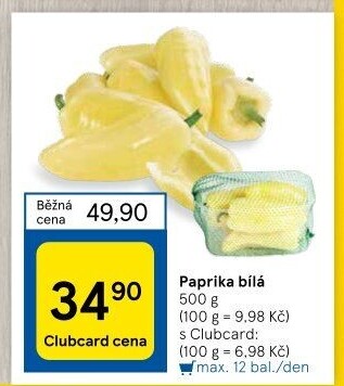 Paprika bílá