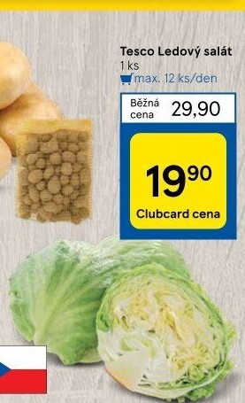 Salát ledový Tesco