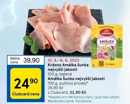 Šunka Amálka nejvyšší jakosti Krásno