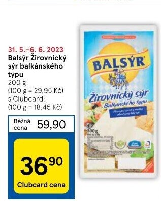 Sýr Balsýr Mlékárna Žirovnice