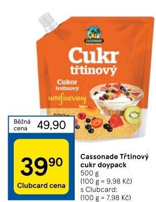 Třtinový cukr Cassonade