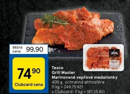 Vepřové medailonky marinované Grill Master Tesco