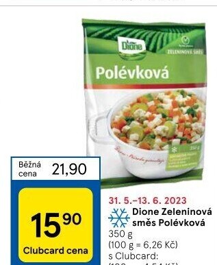 Zeleninová polévková směs mražená Dione
