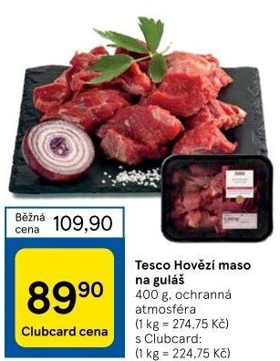 Hovězí maso na guláš Tesco