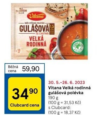 Instantní polévka Velká rodinná Vitana