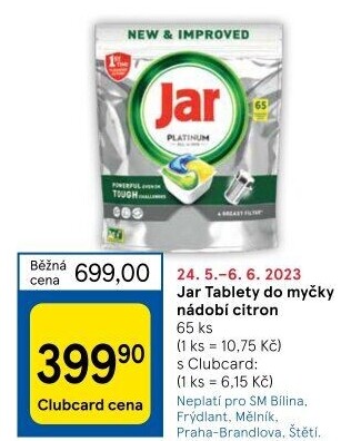 Kapsle do myčky Jar