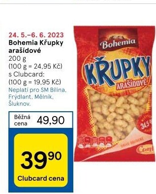 Křupky arašídové Bohemia