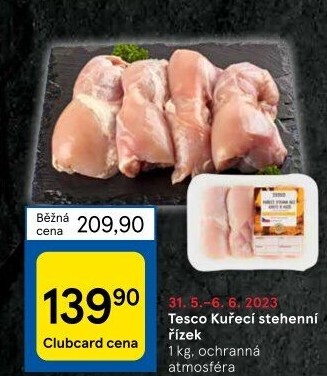 Kuřecí stehenní řízky mražené Tesco