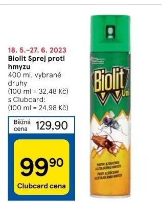 Přípravek proti hmyzu sprejBiolit