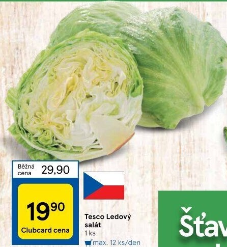 Salát ledový Tesco
