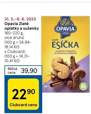 Sušenky Zlaté Opavia - boxy