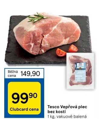 Vepřová plec bez kosti Tesco