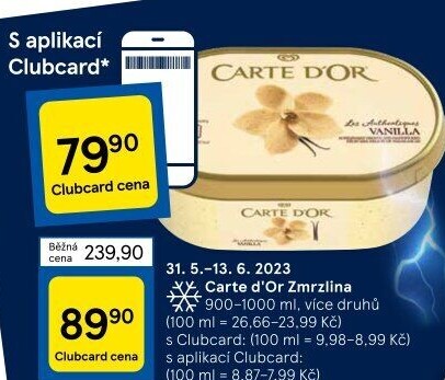 Zmrzlina ve vaničce Carte D'