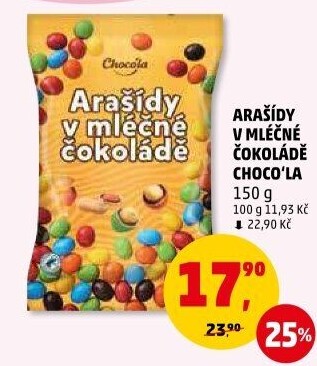 Arašídy v čokoládě Choco'