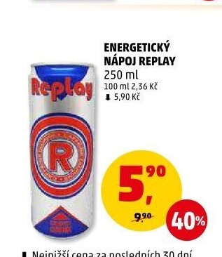 Energetický nápoj Replay