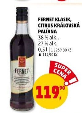 Fernet klasik Královská palírna