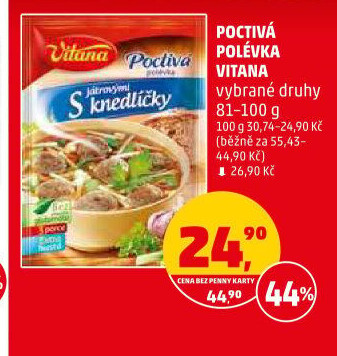 Instantní polévky Poctivá polévka Vitana