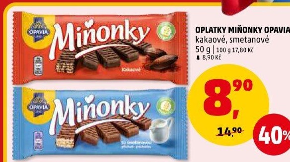Oplatky Miňonky Opavia