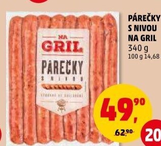 Párečky s nivou Na gril Penny