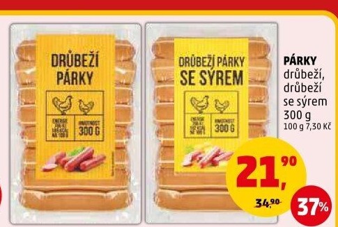 Párky drůbeží