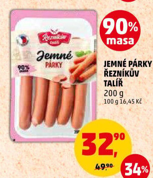 Párky jemné Řezníkův talíř