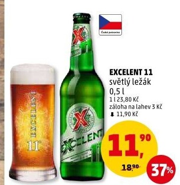 Pivo světlý ležák 11° Excelent
