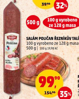 Salám Poličan Řezníkův talíř