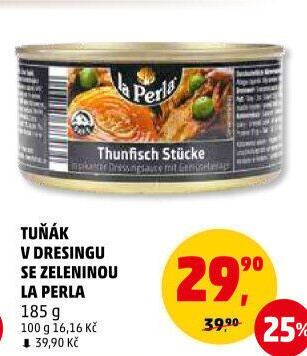 Tuňák se zeleninou La Perla