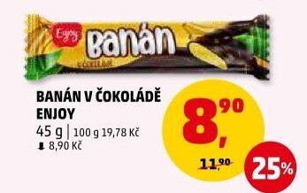 Tyčinka Banány v čokoládě Enjoy